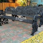 Kursi Besi Motif Daun Rambat untuk Taman dan Trotoar